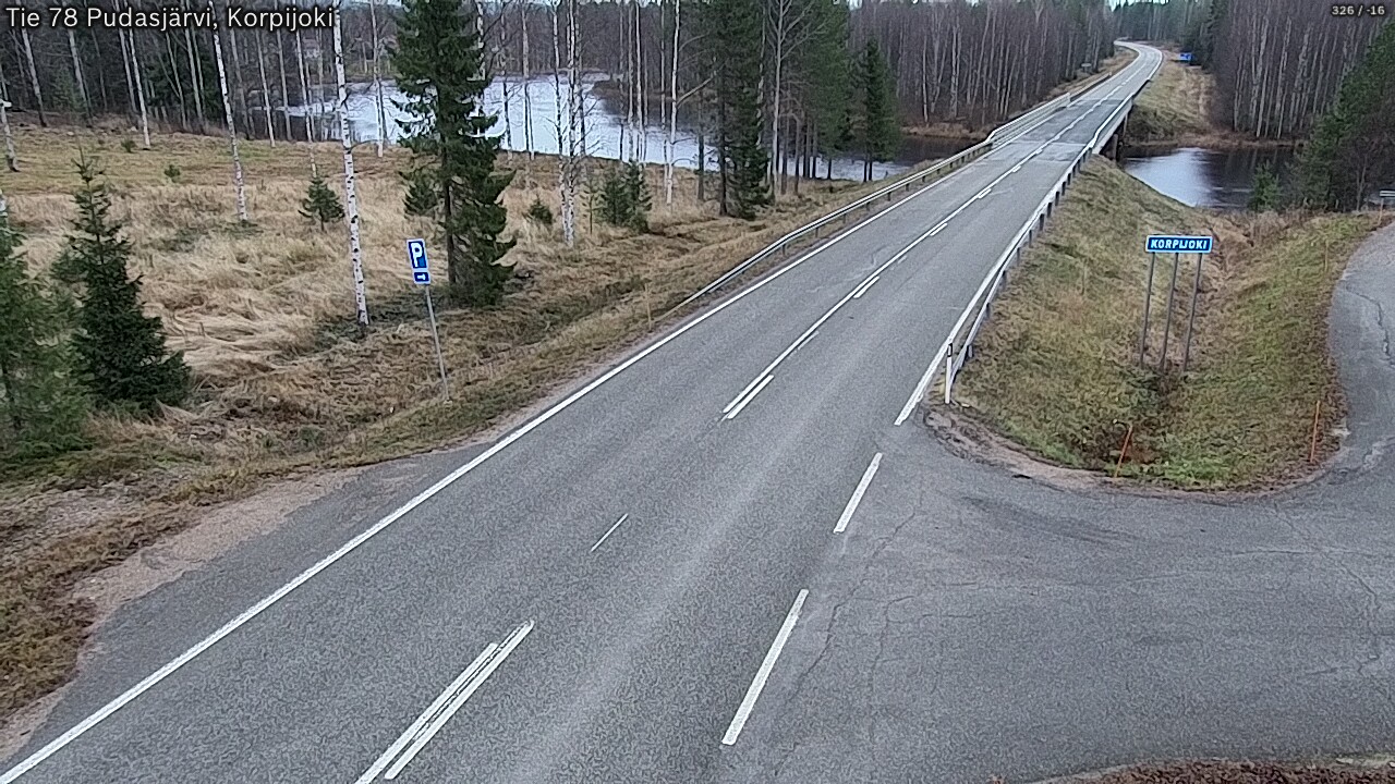 Kelikamerat Kuva Tie 78 Pudasjärvi, Korpijo, Pudasjärvi, Pohjois-Pohjanmaa