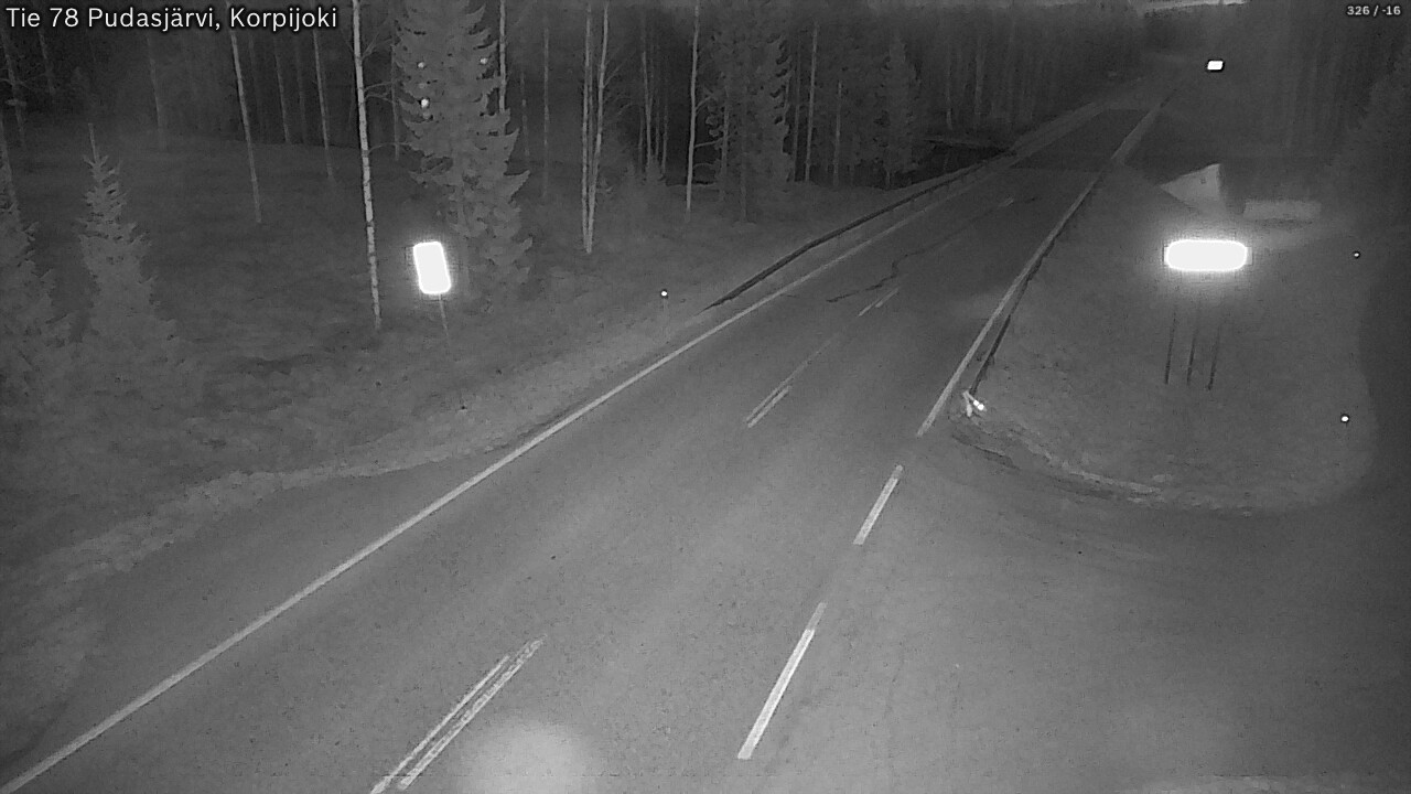 Kelikamerat Kuva Tie 78 Pudasjärvi, Korpijo, Pudasjärvi, Pohjois-Pohjanmaa