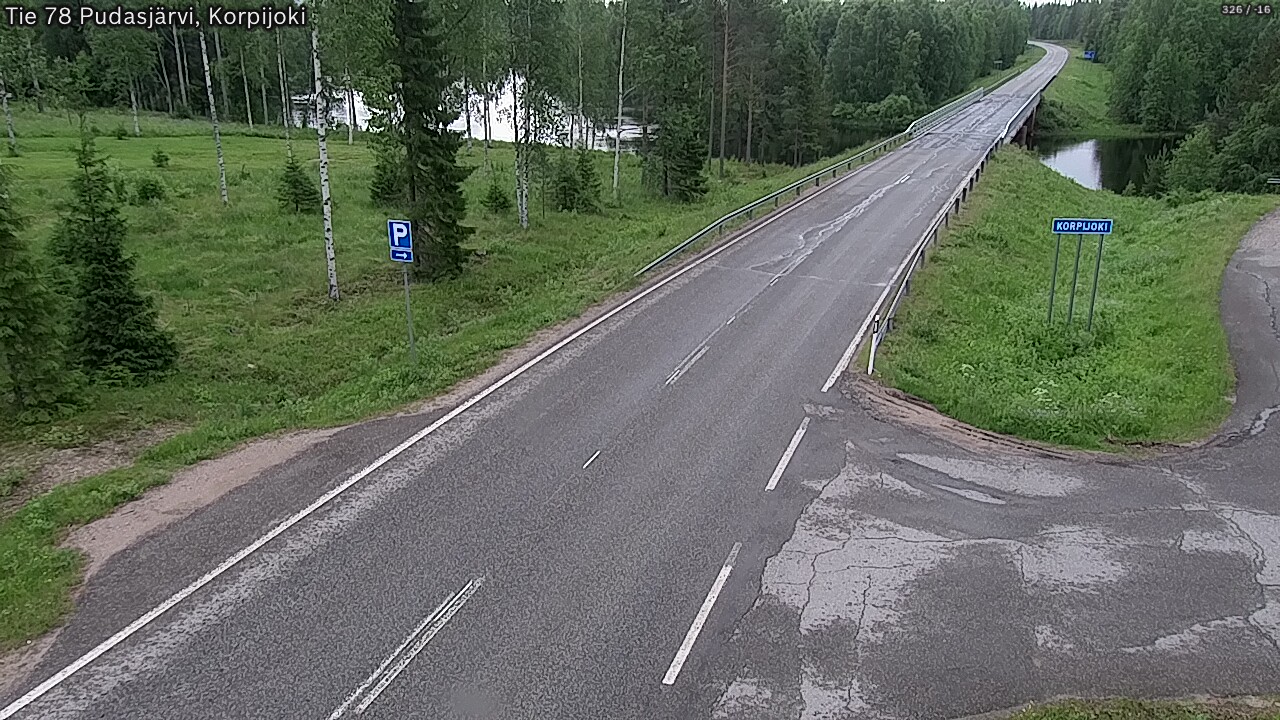 Kelikamerat Kuva Tie 78 Pudasjärvi, Korpijo, Pudasjärvi, Pohjois-Pohjanmaa