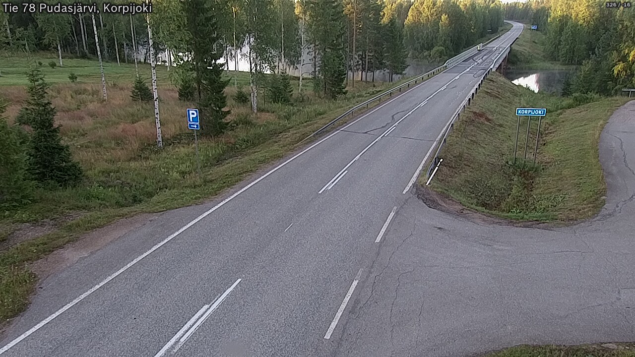Weather Camera Image Väg 78 Pudasjärvi, Korpijoki, Pudasjärvi, Pohjois-Pohjanmaa