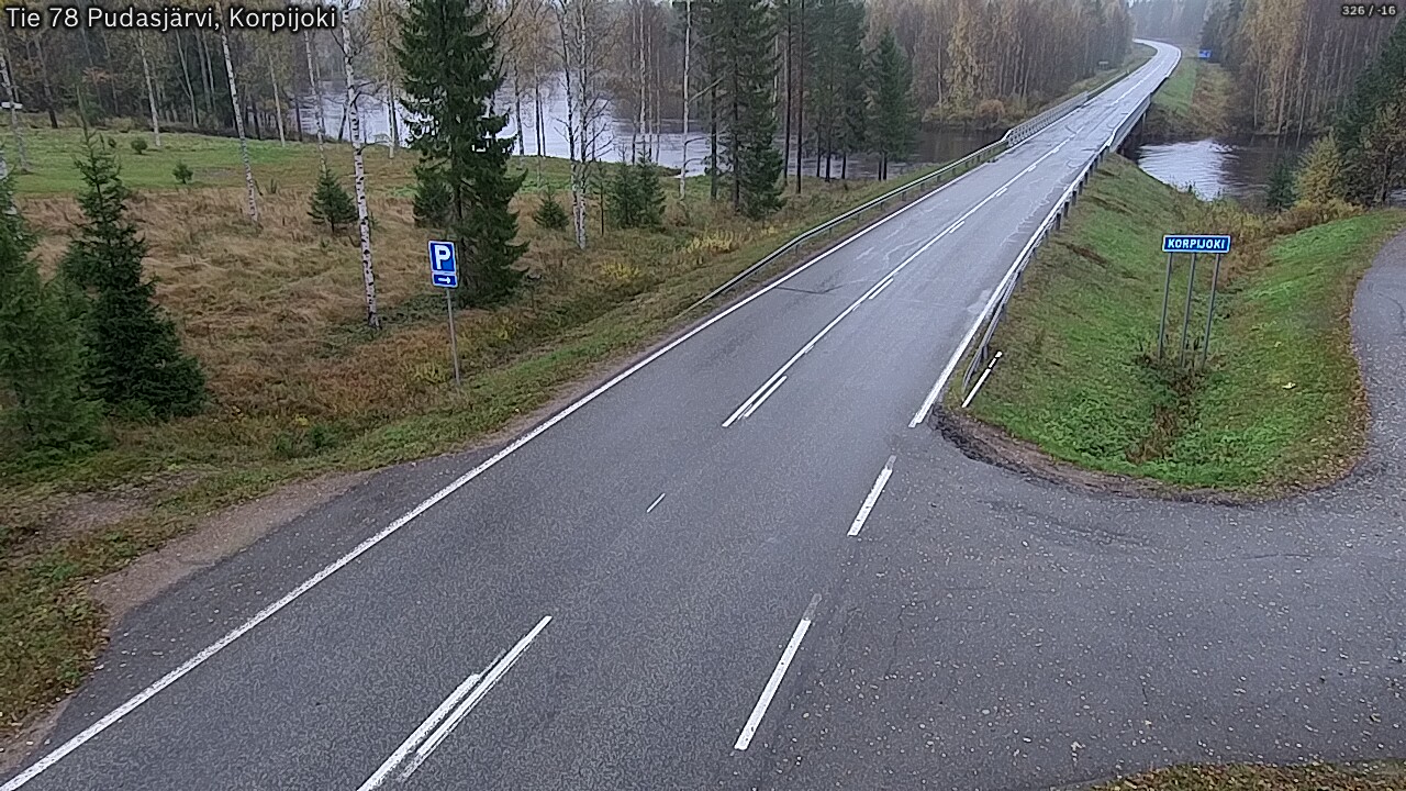 Weather Camera Image Väg 78 Pudasjärvi, Korpijoki, Pudasjärvi, Pohjois-Pohjanmaa