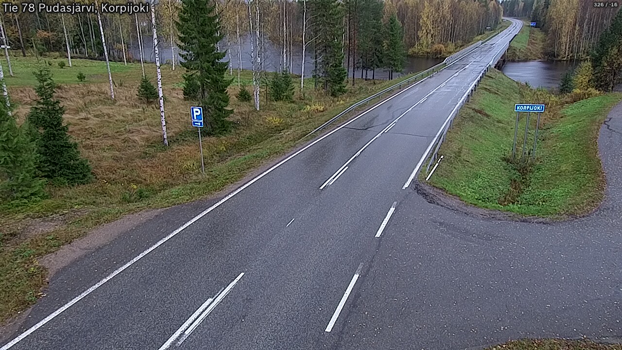Weather Camera Image Väg 78 Pudasjärvi, Korpijoki, Pudasjärvi, Pohjois-Pohjanmaa