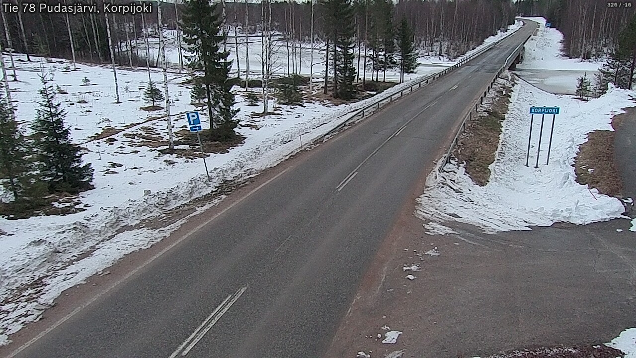 Kelikamerat Kuva Tie 78 Pudasjärvi, Korpijo, Pudasjärvi, Pohjois-Pohjanmaa