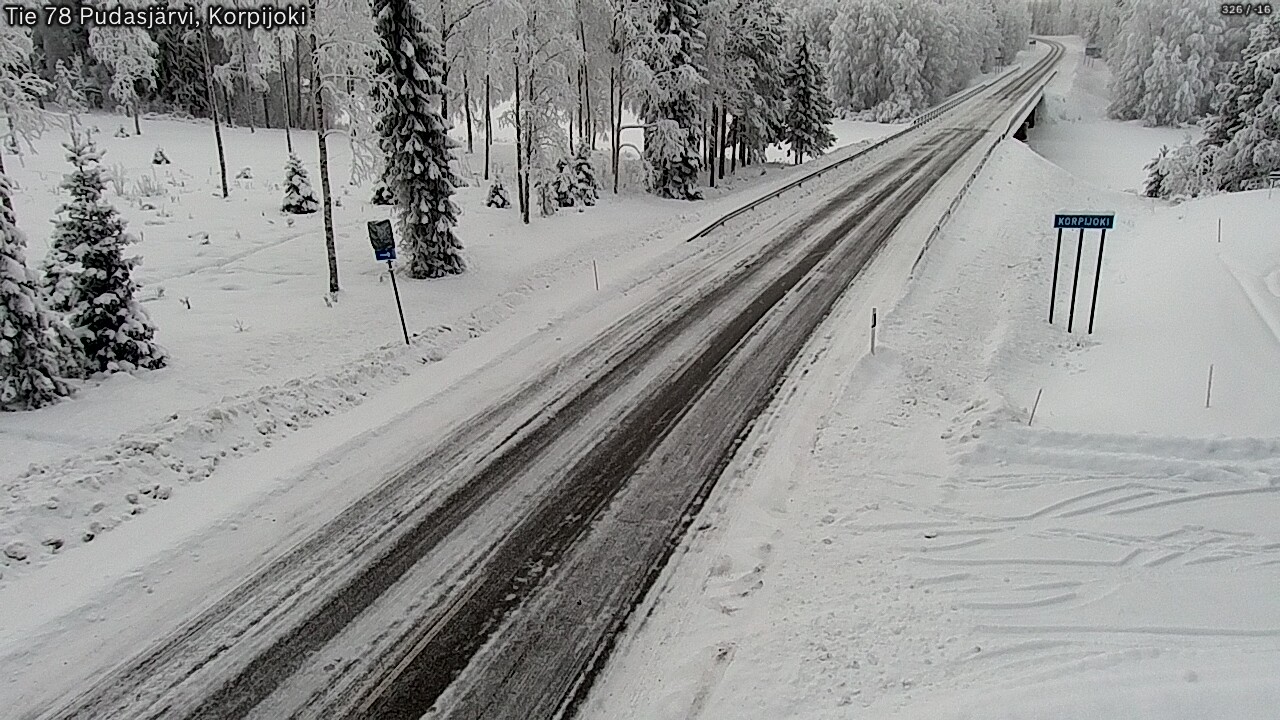 Kelikamerat Kuva Tie 78 Pudasjärvi, Korpijo, Pudasjärvi, Pohjois-Pohjanmaa