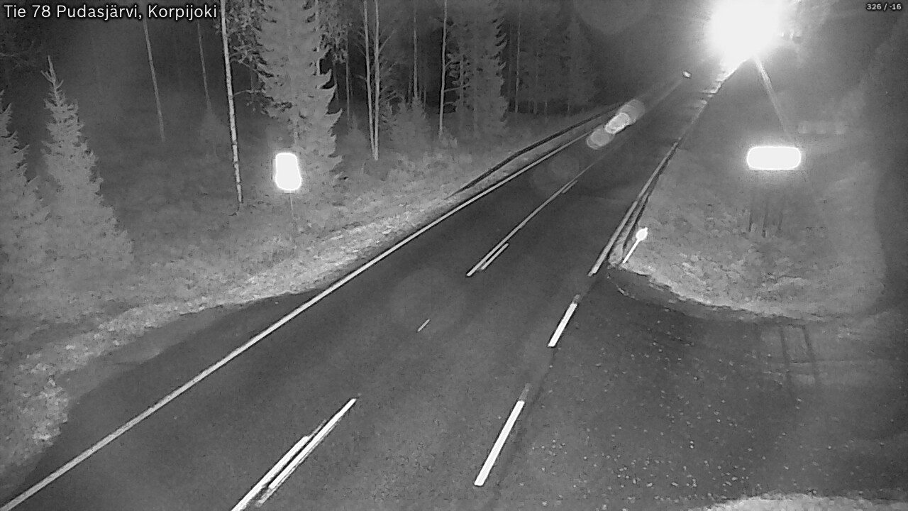 Weather Camera Image Road 78 Pudasjärvi, Korpijoki, Pudasjärvi, Pohjois-Pohjanmaa