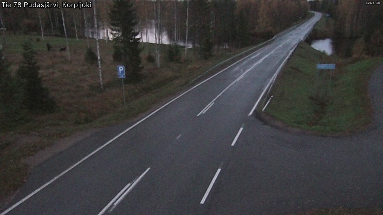 Weather Camera Image Road 78 Pudasjärvi, Korpijoki, Pudasjärvi, Pohjois-Pohjanmaa
