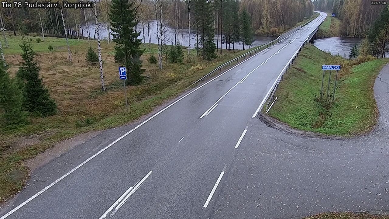 Weather Camera Image Väg 78 Pudasjärvi, Korpijoki, Pudasjärvi, Pohjois-Pohjanmaa