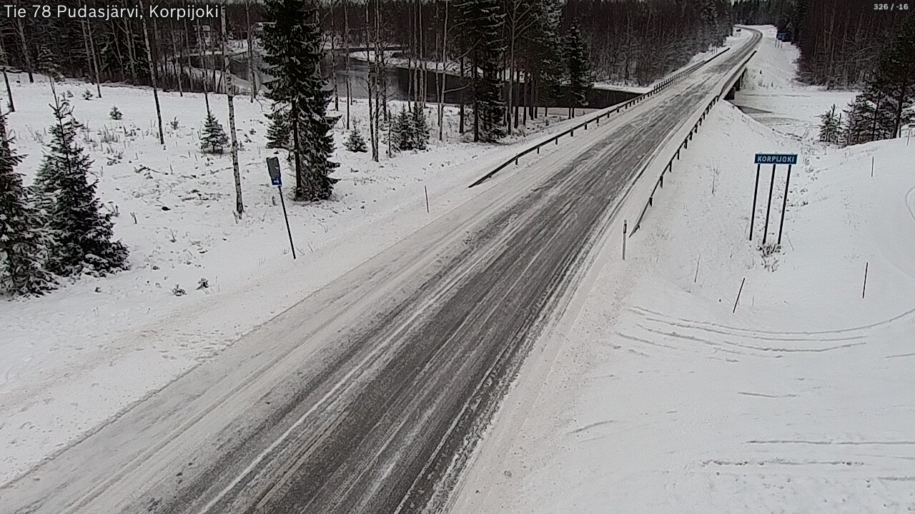 Kelikamerat Kuva Tie 78 Pudasjärvi, Korpijo, Pudasjärvi, Pohjois-Pohjanmaa