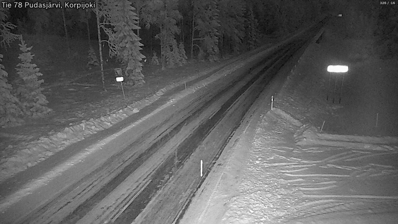 Kelikamerat Kuva Tie 78 Pudasjärvi, Korpijo, Pudasjärvi, Pohjois-Pohjanmaa