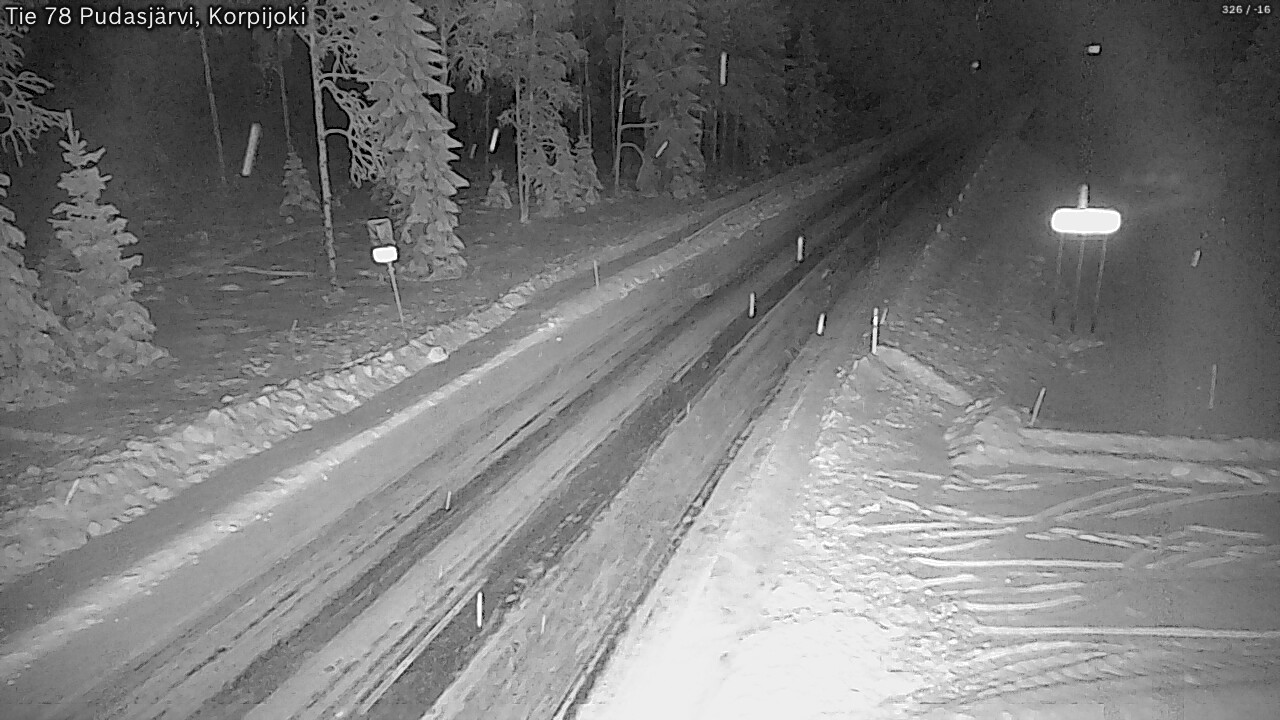 Kelikamerat Kuva Tie 78 Pudasjärvi, Korpijo, Pudasjärvi, Pohjois-Pohjanmaa