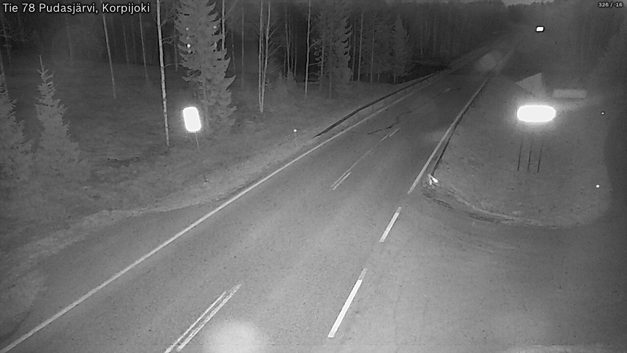 Kelikamerat Kuva Tie 78 Pudasjärvi, Korpijo, Pudasjärvi, Pohjois-Pohjanmaa
