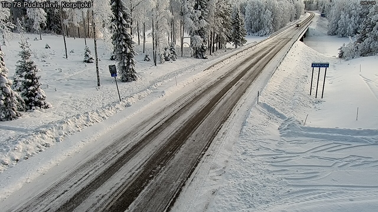 Kelikamerat Kuva Tie 78 Pudasjärvi, Korpijo, Pudasjärvi, Pohjois-Pohjanmaa