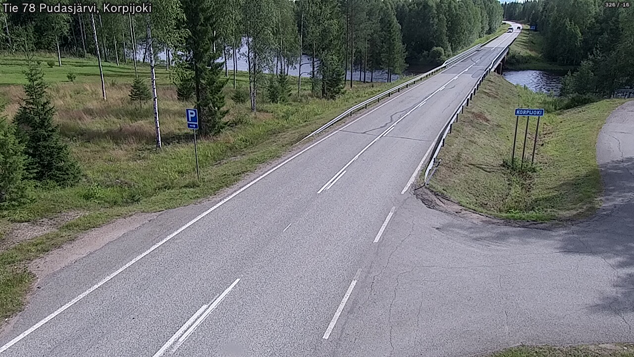 Weather Camera Image Väg 78 Pudasjärvi, Korpijoki, Pudasjärvi, Pohjois-Pohjanmaa