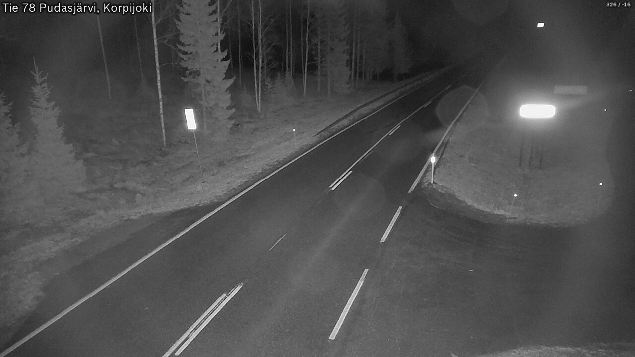 Kelikamerat Kuva Tie 78 Pudasjärvi, Korpijo, Pudasjärvi, Pohjois-Pohjanmaa