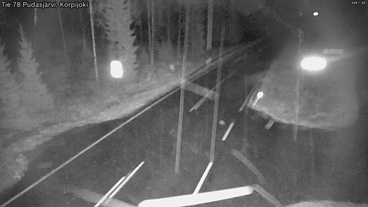 Weather Camera Image Road 78 Pudasjärvi, Korpijoki, Pudasjärvi, Pohjois-Pohjanmaa