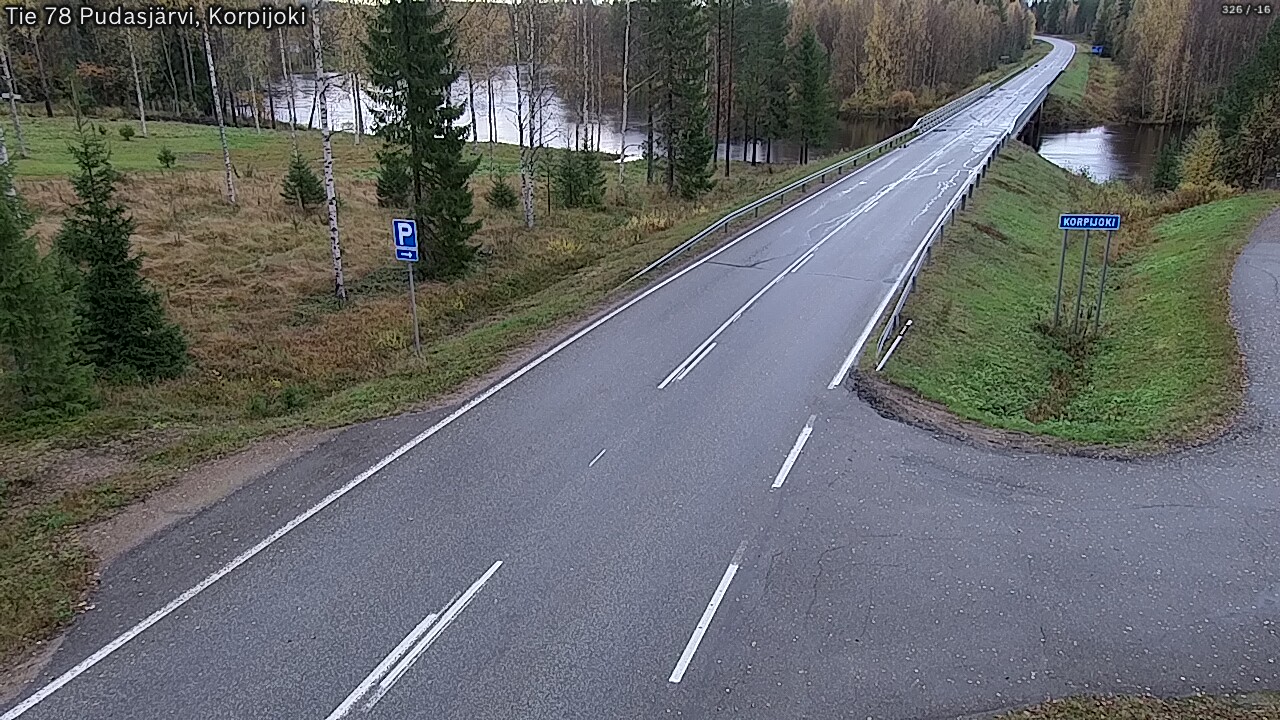Weather Camera Image Road 78 Pudasjärvi, Korpijoki, Pudasjärvi, Pohjois-Pohjanmaa