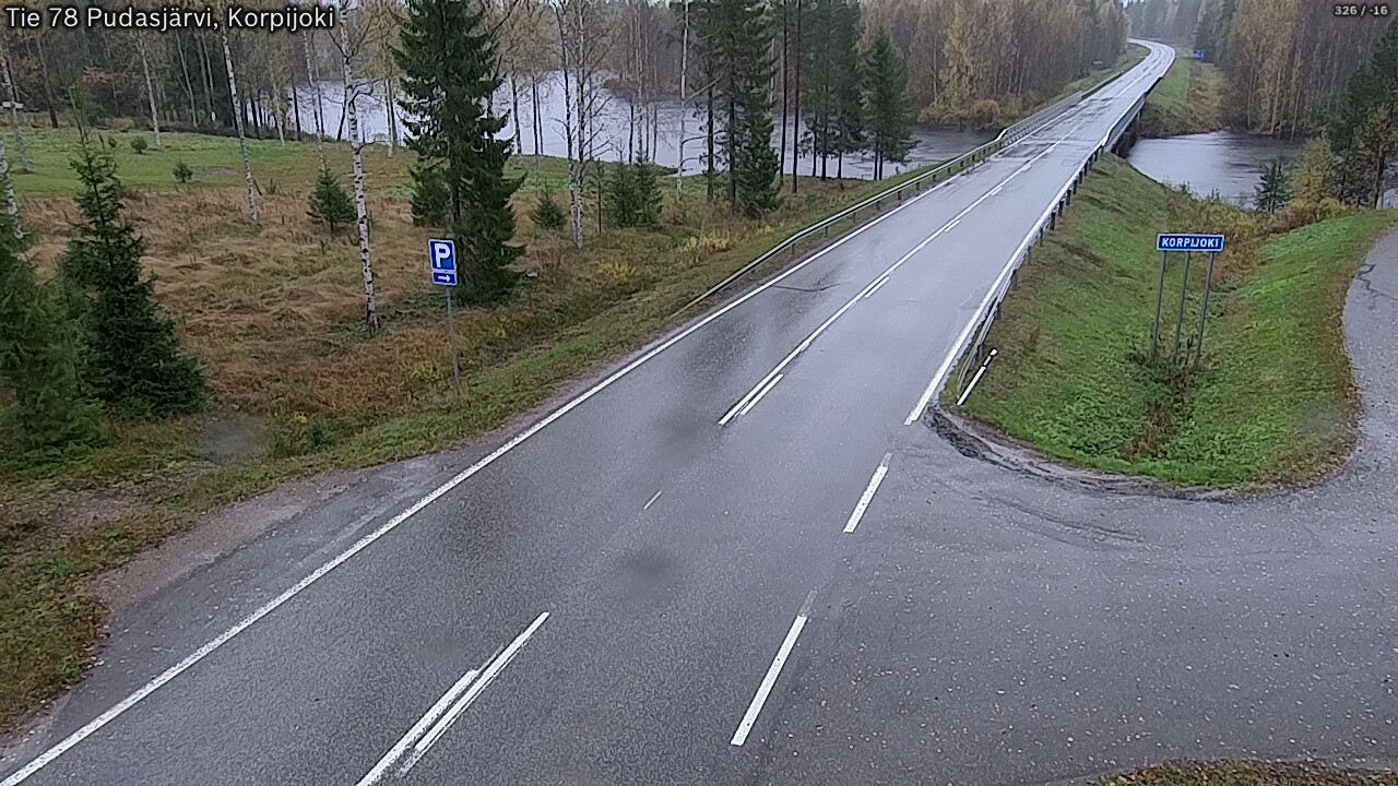 Weather Camera Image Väg 78 Pudasjärvi, Korpijoki, Pudasjärvi, Pohjois-Pohjanmaa