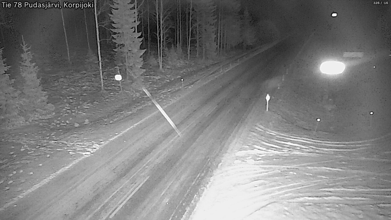 Kelikamerat Kuva Tie 78 Pudasjärvi, Korpijo, Pudasjärvi, Pohjois-Pohjanmaa