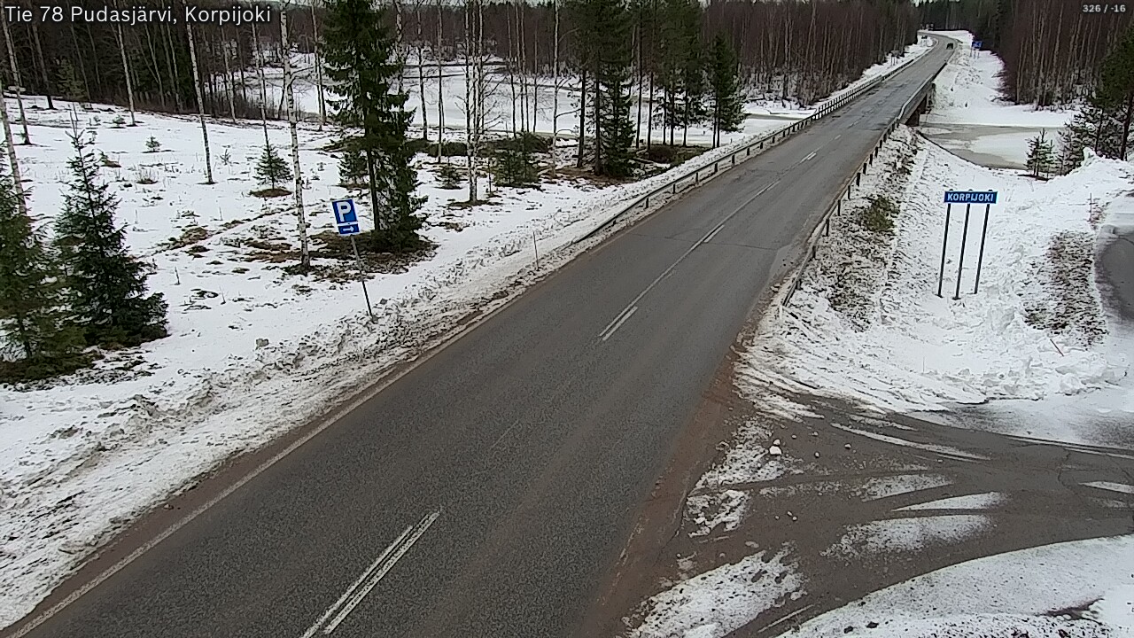 Kelikamerat Kuva Tie 78 Pudasjärvi, Korpijo, Pudasjärvi, Pohjois-Pohjanmaa