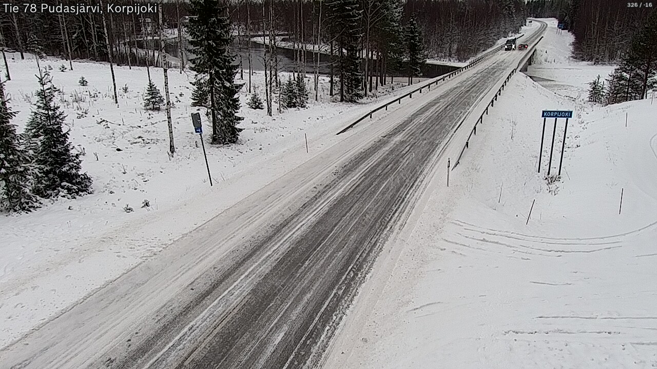 Kelikamerat Kuva Tie 78 Pudasjärvi, Korpijo, Pudasjärvi, Pohjois-Pohjanmaa