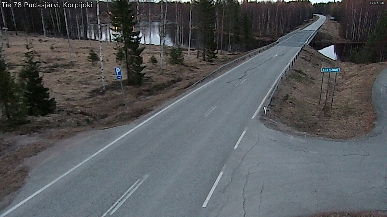 Kelikamerat Kuva Tie 78 Pudasjärvi, Korpijo, Pudasjärvi, Pohjois-Pohjanmaa