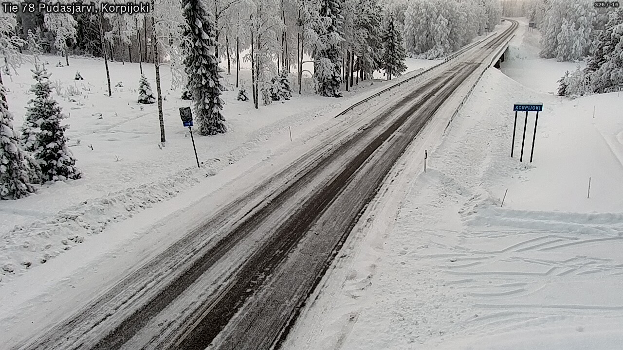 Kelikamerat Kuva Tie 78 Pudasjärvi, Korpijo, Pudasjärvi, Pohjois-Pohjanmaa
