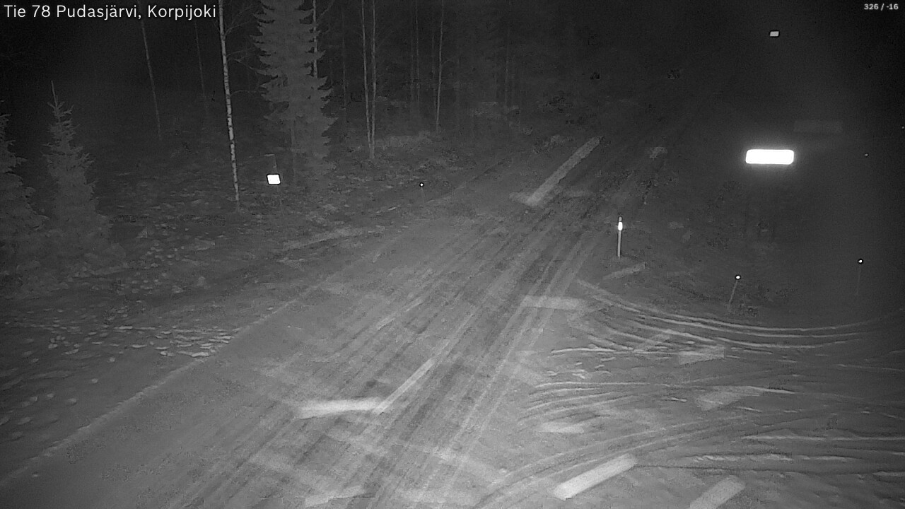 Weather Camera Image Road 78 Pudasjärvi, Korpijoki, Pudasjärvi, Pohjois-Pohjanmaa