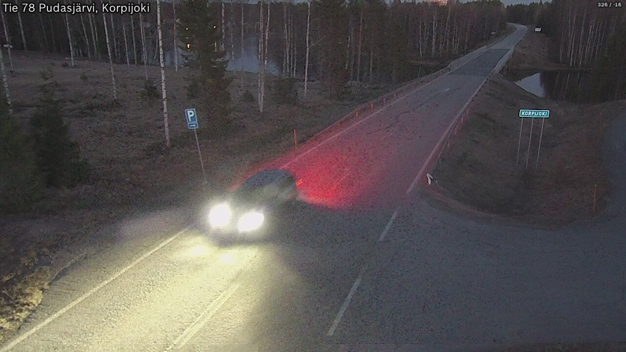 Kelikamerat Kuva Tie 78 Pudasjärvi, Korpijo, Pudasjärvi, Pohjois-Pohjanmaa