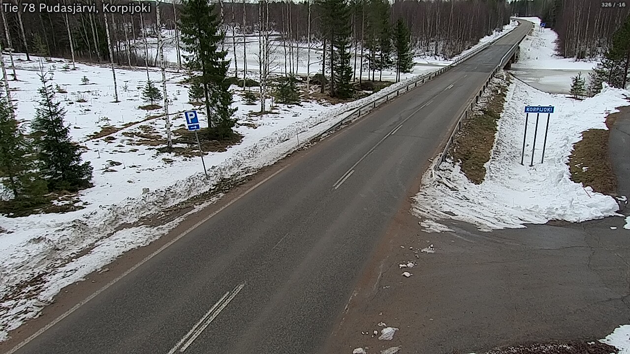 Kelikamerat Kuva Tie 78 Pudasjärvi, Korpijo, Pudasjärvi, Pohjois-Pohjanmaa