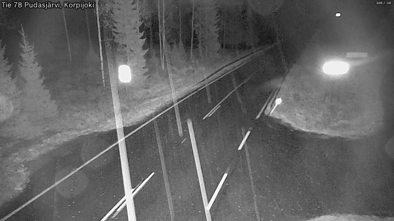 Weather Camera Image Road 78 Pudasjärvi, Korpijoki, Pudasjärvi, Pohjois-Pohjanmaa