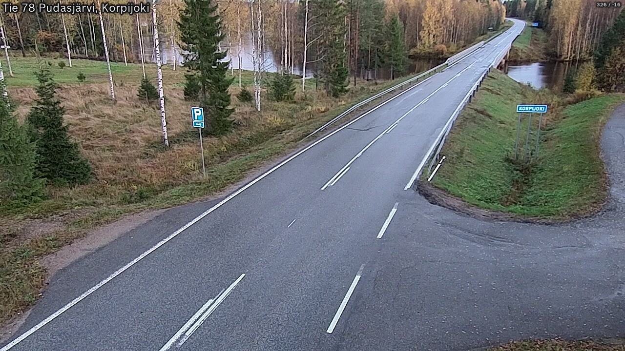 Weather Camera Image Road 78 Pudasjärvi, Korpijoki, Pudasjärvi, Pohjois-Pohjanmaa