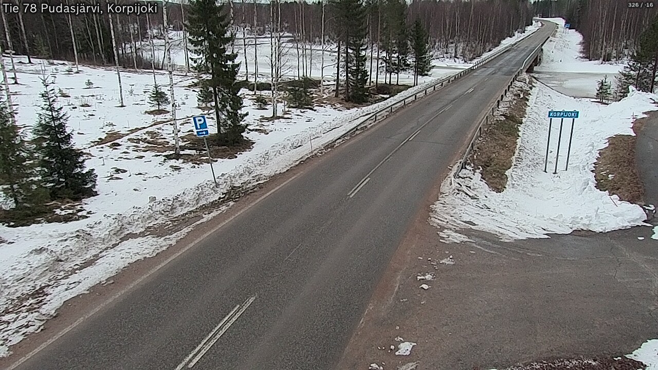 Kelikamerat Kuva Tie 78 Pudasjärvi, Korpijo, Pudasjärvi, Pohjois-Pohjanmaa