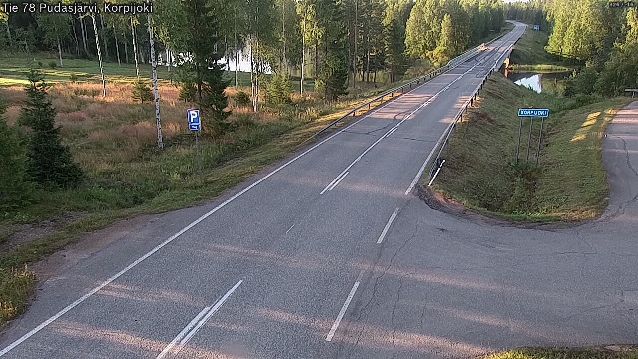 Weather Camera Image Väg 78 Pudasjärvi, Korpijoki, Pudasjärvi, Pohjois-Pohjanmaa
