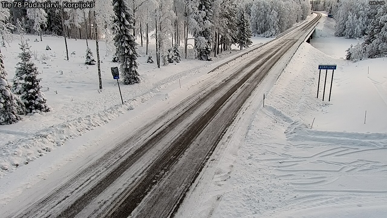 Kelikamerat Kuva Tie 78 Pudasjärvi, Korpijo, Pudasjärvi, Pohjois-Pohjanmaa
