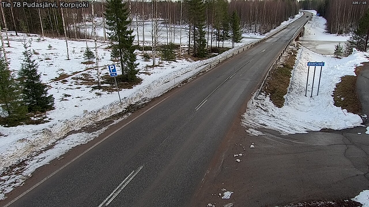 Kelikamerat Kuva Tie 78 Pudasjärvi, Korpijo, Pudasjärvi, Pohjois-Pohjanmaa