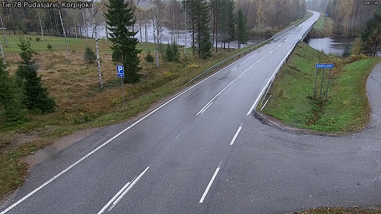 Weather Camera Image Väg 78 Pudasjärvi, Korpijoki, Pudasjärvi, Pohjois-Pohjanmaa