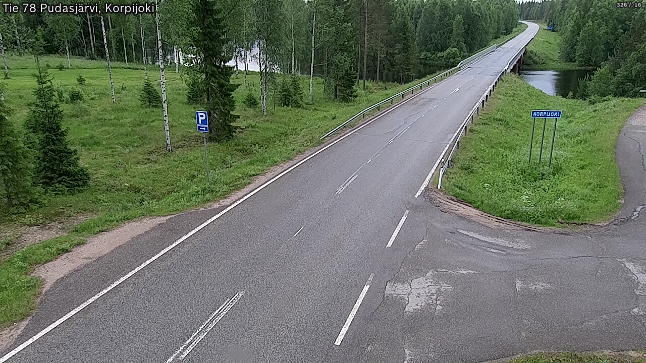 Weather Camera Image Road 78 Pudasjärvi, Korpijoki, Pudasjärvi, Pohjois-Pohjanmaa