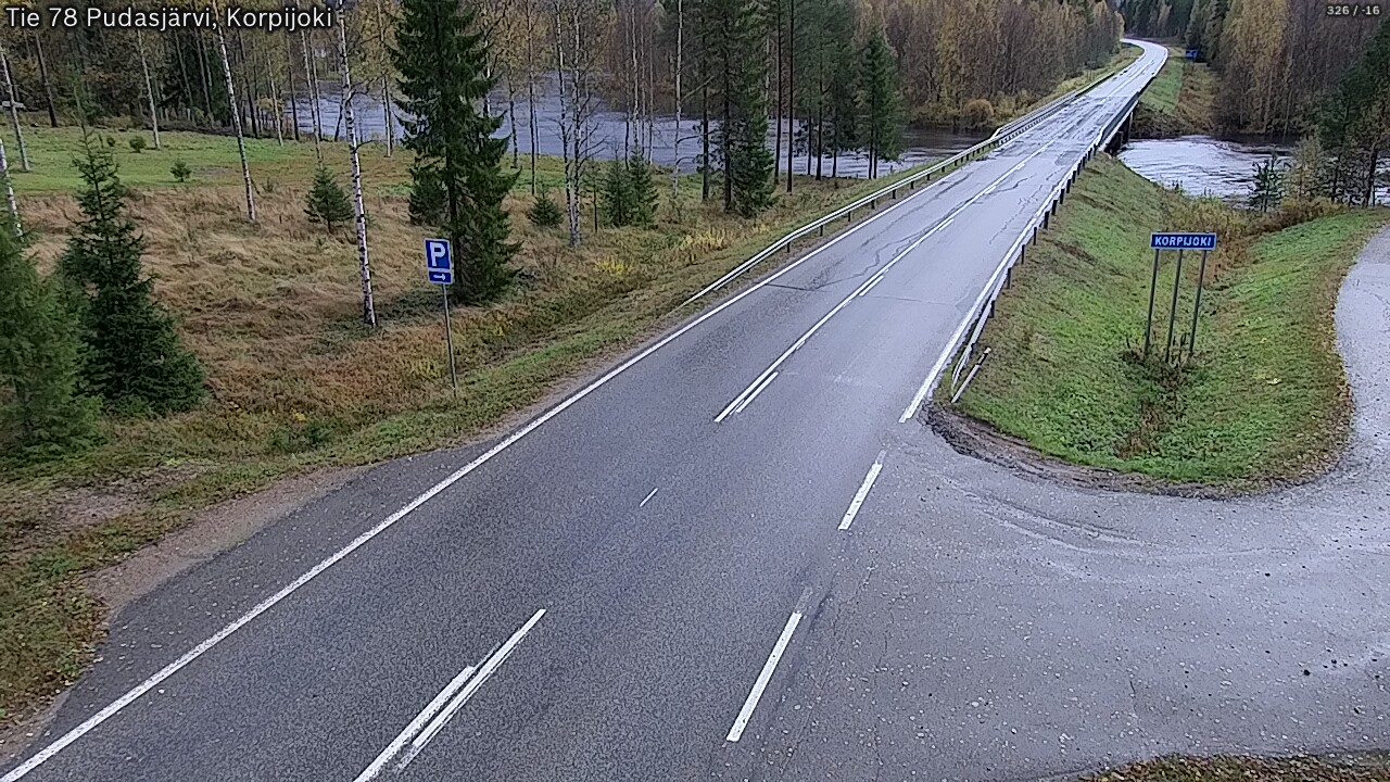 Weather Camera Image Väg 78 Pudasjärvi, Korpijoki, Pudasjärvi, Pohjois-Pohjanmaa