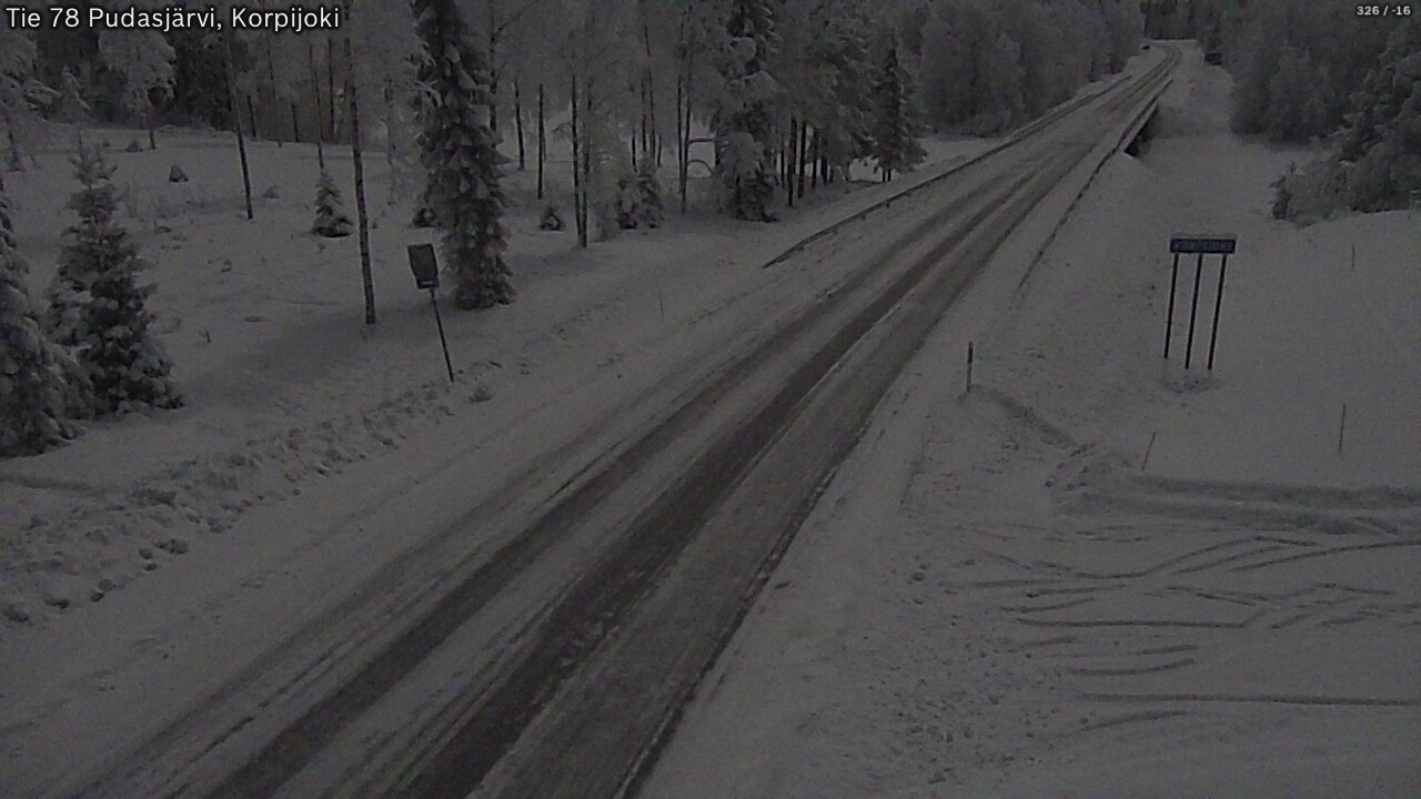 Kelikamerat Kuva Tie 78 Pudasjärvi, Korpijo, Pudasjärvi, Pohjois-Pohjanmaa