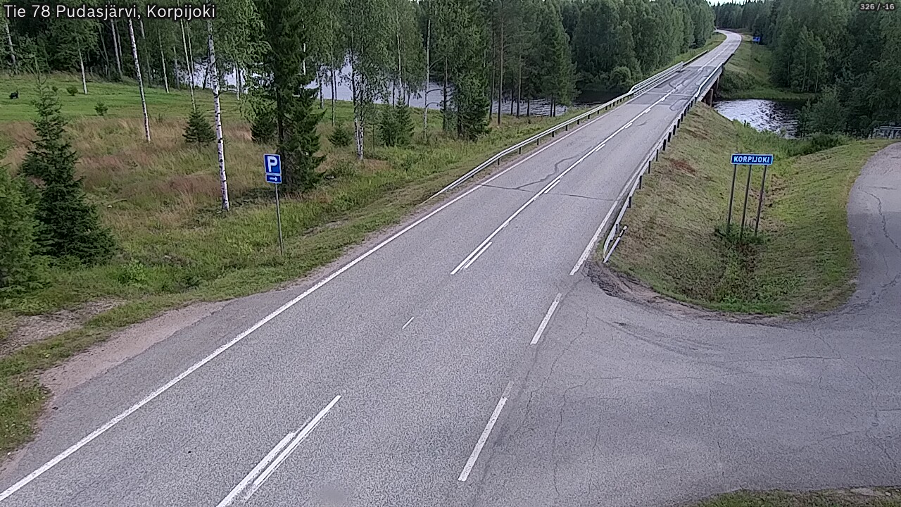 Weather Camera Image Väg 78 Pudasjärvi, Korpijoki, Pudasjärvi, Pohjois-Pohjanmaa