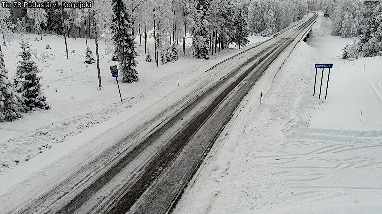 Kelikamerat Kuva Tie 78 Pudasjärvi, Korpijo, Pudasjärvi, Pohjois-Pohjanmaa