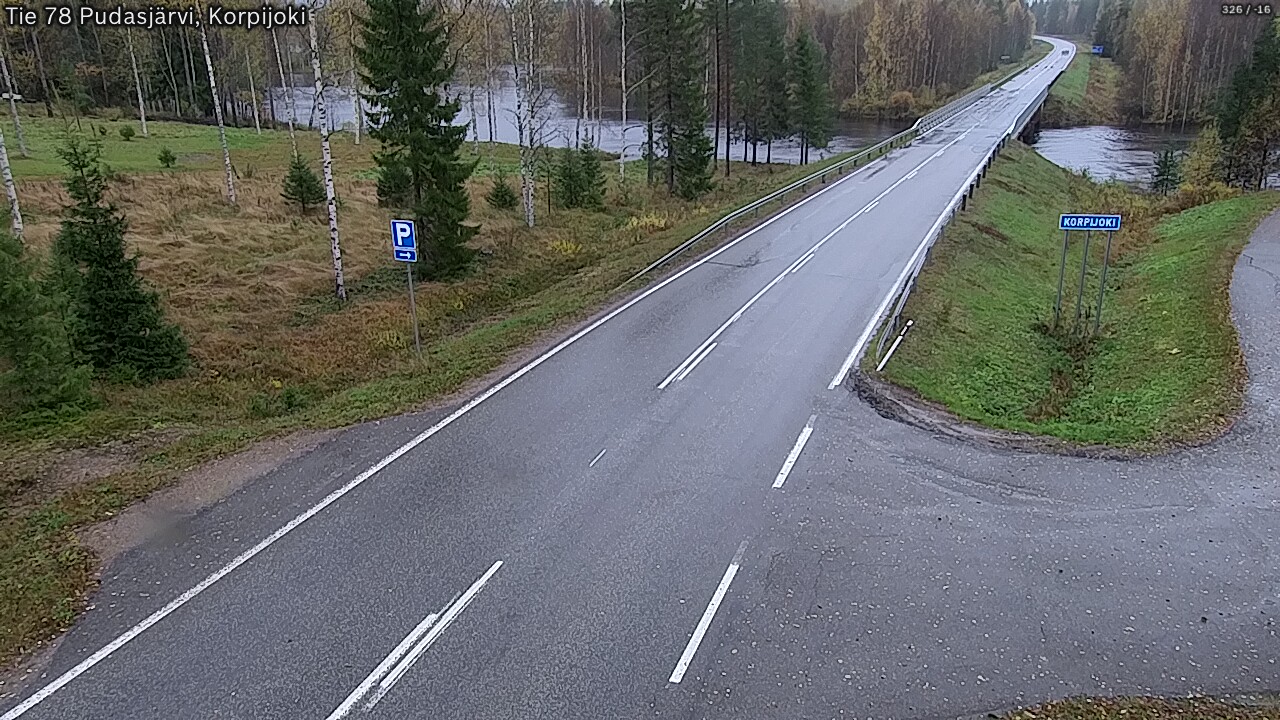 Weather Camera Image Väg 78 Pudasjärvi, Korpijoki, Pudasjärvi, Pohjois-Pohjanmaa