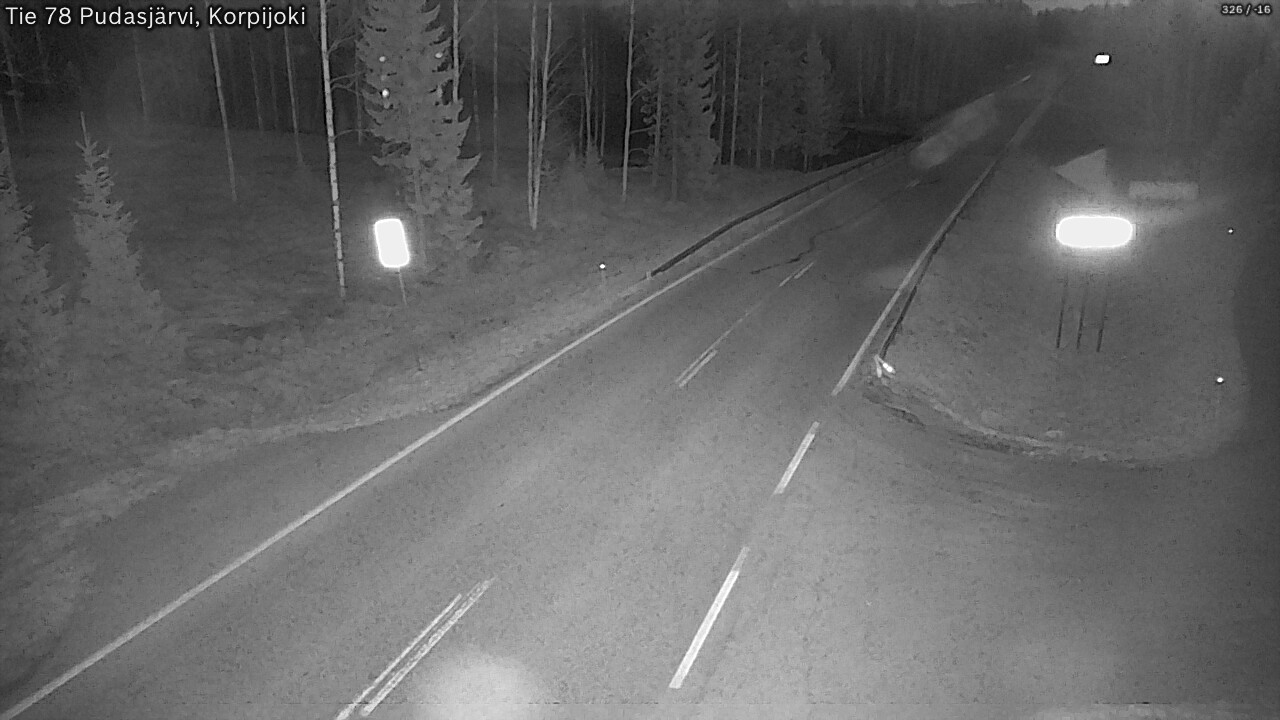 Kelikamerat Kuva Tie 78 Pudasjärvi, Korpijo, Pudasjärvi, Pohjois-Pohjanmaa