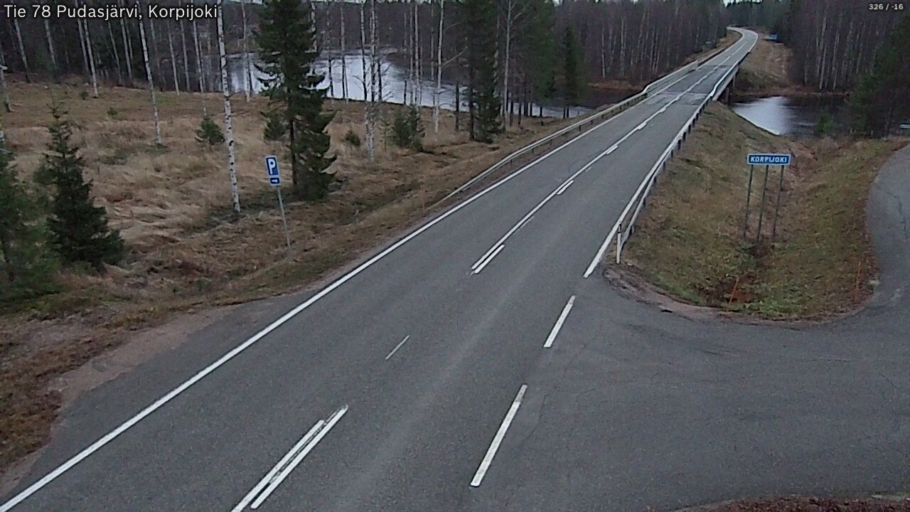 Kelikamerat Kuva Tie 78 Pudasjärvi, Korpijo, Pudasjärvi, Pohjois-Pohjanmaa