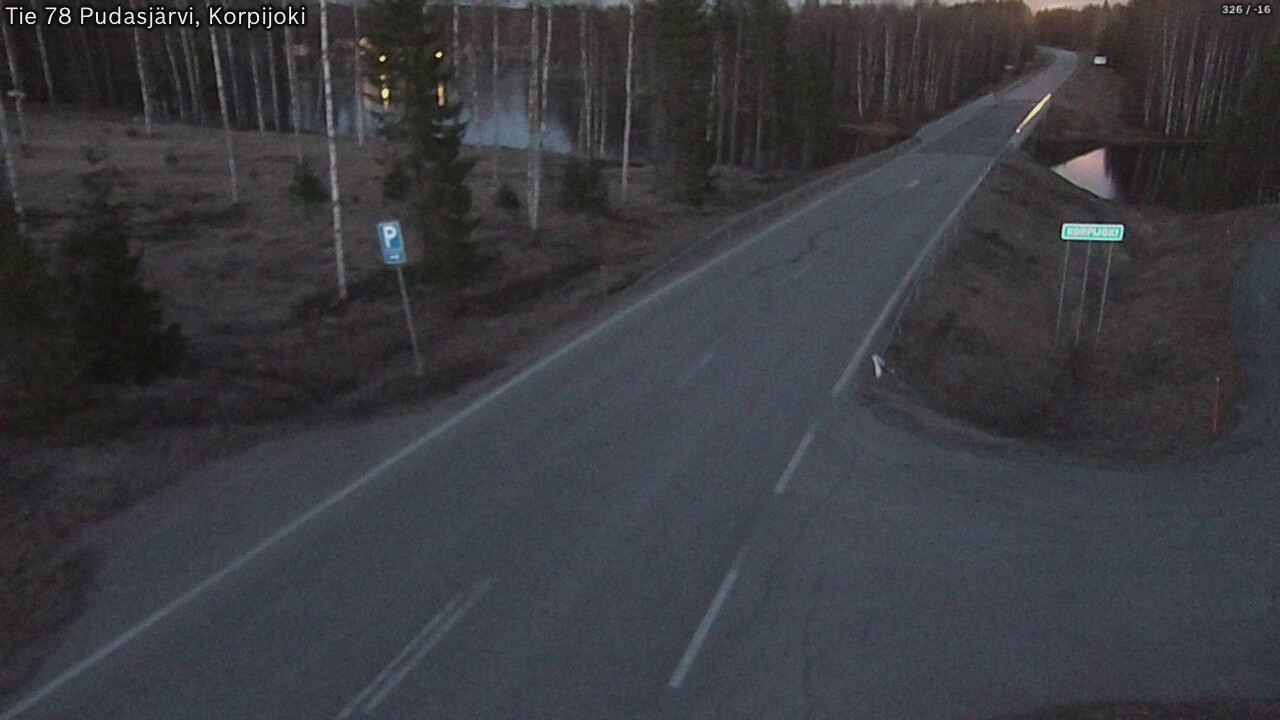 Kelikamerat Kuva Tie 78 Pudasjärvi, Korpijo, Pudasjärvi, Pohjois-Pohjanmaa