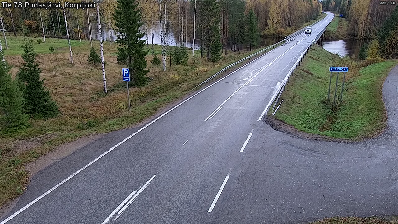 Weather Camera Image Road 78 Pudasjärvi, Korpijoki, Pudasjärvi, Pohjois-Pohjanmaa