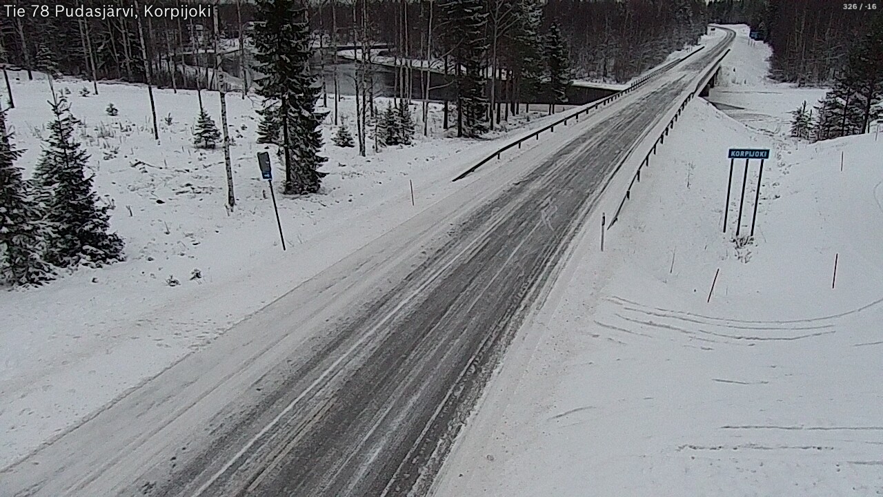 Kelikamerat Kuva Tie 78 Pudasjärvi, Korpijo, Pudasjärvi, Pohjois-Pohjanmaa