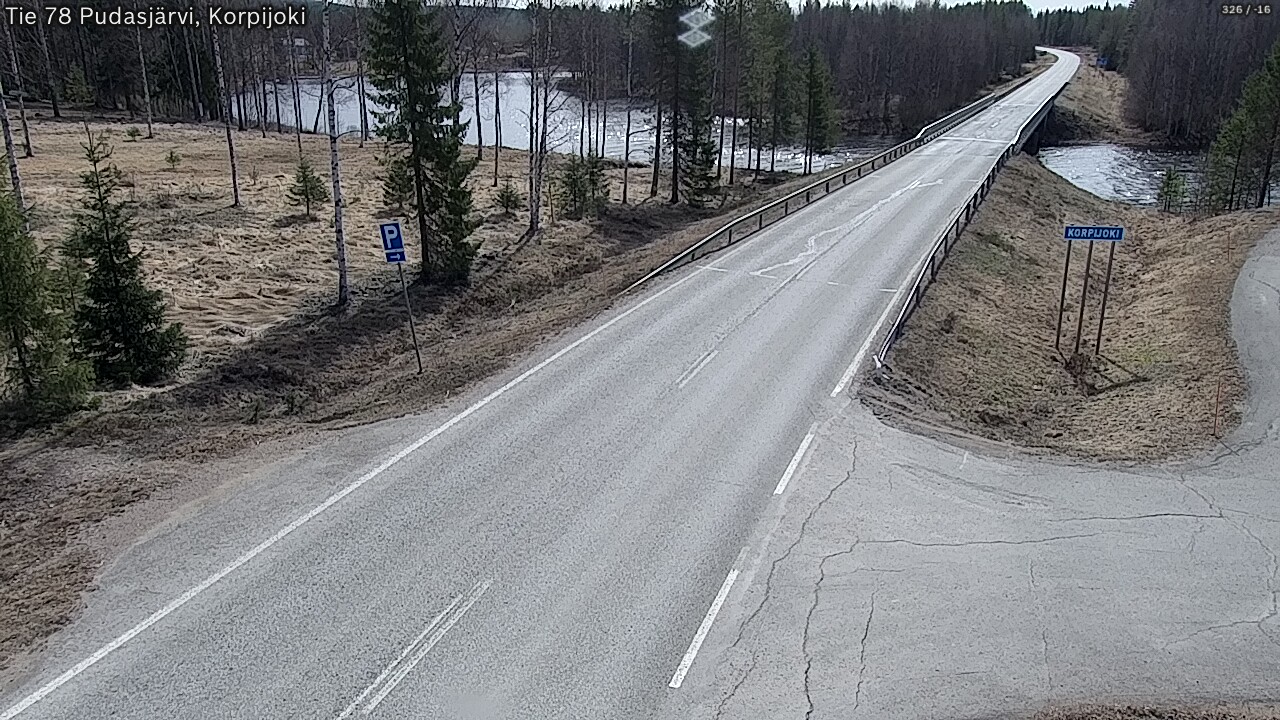 Kelikamerat Kuva Tie 78 Pudasjärvi, Korpijo, Pudasjärvi, Pohjois-Pohjanmaa