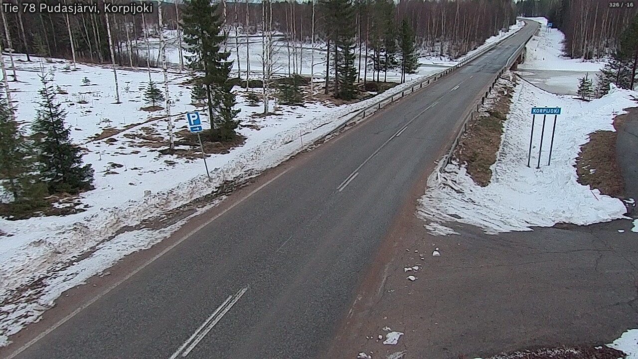 Kelikamerat Kuva Tie 78 Pudasjärvi, Korpijo, Pudasjärvi, Pohjois-Pohjanmaa