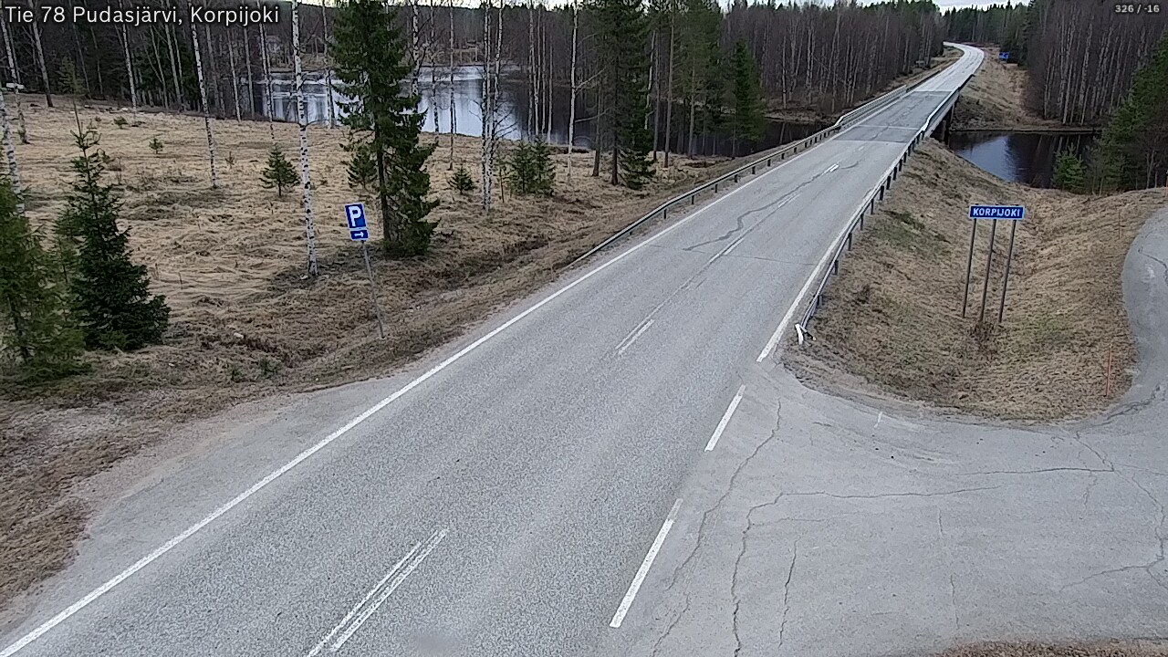 Weather Camera Image Väg 78 Pudasjärvi, Korpijoki, Pudasjärvi, Pohjois-Pohjanmaa